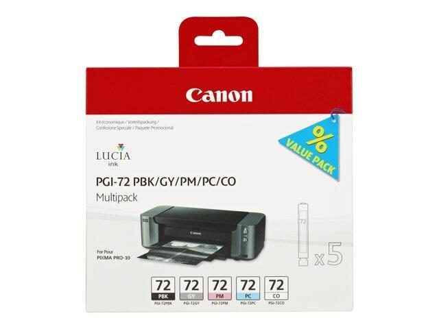 Canon Original PGI-72 Druckerpatronen 5er-Multipack - PBK/GY/PM/PC/CO von Canon