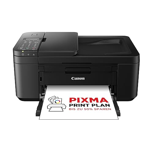 Canon PIXMA TR4750i Multifunktionsdrucker 4in1 (Tintenstrahl, Drucken, Kopieren, Scannen, Faxen, A4, WLAN, Apple AirPrint, 20 Blatt ADF, Duplexdruck, kompatibel mit Pixma Print Plan ABO) schwarz von Canon