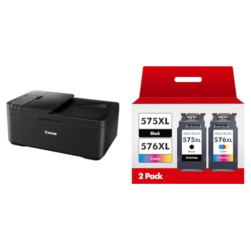 Canon PIXMA TR4750i 3-in-1 Abonnement Drucker für das Homeoffice, Kopierer, Scanner & PG-575XL CL-576XL 575 XL 576 XL Multipack Wiederaufbereitet Druckerpatronen von Canon