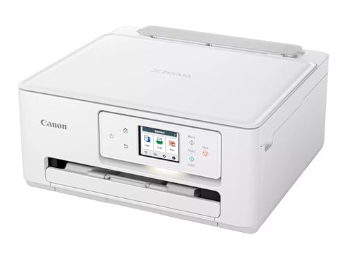 Canon PIXMA TS7650i Multifunktionsdrucker 3in1 (Tintenstrahl,Drucken, Kopieren, Scannen, A4, 6,7 cm Touch LCD, WLAN, Duplexdruck, 2 Papierzuführungen, kompatibel mit Pixma Print Plan ABO) Weiß von Canon