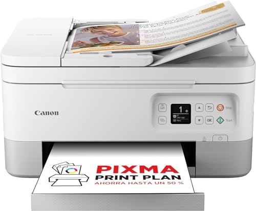 PIXMA TS7451i 3-in-1 WLAN-Drucker fürs Homeoffice, Kopierer und Scanner – PIXMA Print Plan kompatibel – Drucken von Randlosfotos – kabelloses Drucken/Scannen via Cloud und Smartphone (Weiß) von Canon