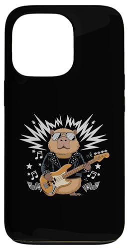 Hülle für iPhone 13 Pro Capybara Gitarrist Capybaras E-Gitarrenspieler von Capybara Capybaras Lover Gifts