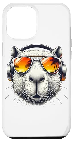 Hülle für iPhone 14 Plus Capybara Sonnenbrille Kopfhörer Capybaras von Capybara Capybaras Lover Gifts