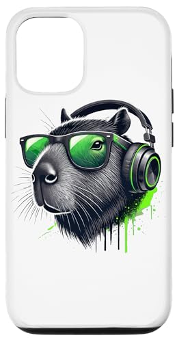 Hülle für iPhone 15 Pro Capybara Sonnenbrille Kopfhörer Capybaras von Capybara Capybaras Lover Gifts