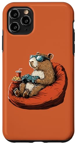 Hülle für iPhone 11 Pro Max Capybara Gamer Kopfhörer Videospiel für Teenager und Spieler von Capybara Gamer Animal Zone Video Game Fans Apparel