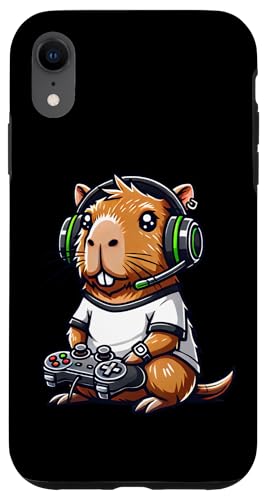 Hülle für iPhone XR Capybara Lustige Gamer Kopfhörer Shades Männer Frauen Kinder von Capybara Gamer byAxisone