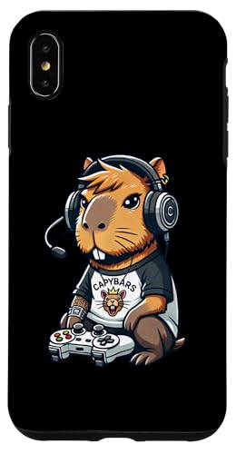 Hülle für iPhone XS Max Capybara Kopfhörer Lustige Gamer Shades Gaming Männer Frauen Kinder von Capybara Gamer byAxisone