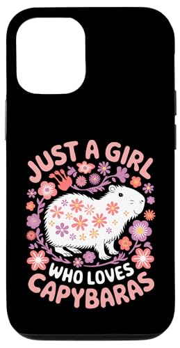 Hülle für iPhone 12/12 Pro Nur ein Mädchen, das Capybara liebt, süße Blumen, Damen, Mädchen, Kinder von CapybaraAxis1