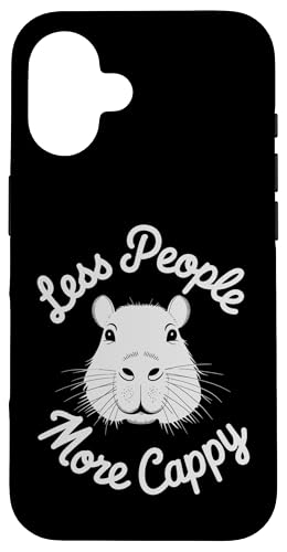 Less People More Cappy Capybara Zoo Tagesausflug Männer Frauen Kinder Hülle für iPhone 16 von CapybaraAxis1