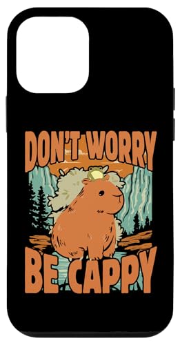 Hülle für iPhone 12 mini Don't worry be Cappy Capybara Cute Nager Retro von Capybaras Animal Design Ideas