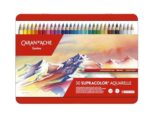 Caran d'Ache 3888.33 Supracolor Soft Pencils - Assorted Colours (Tin of 30) von Caran d'Ache