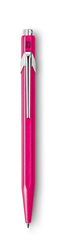 Caran d'Ache Druckkugelschreiber 849 POPLINE FLUO, purpurrot, Swiss made, fluoreszierendes pink, 849.590, 1 Stück (1er Pack) von Caran d'Ache