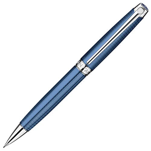 Caran d'Ache Minenhalter Léman Grand Bleu versilbert und rhodiniert in der Farbe Marineblau, 4769168, CD4769.168 von Caran d'Ache