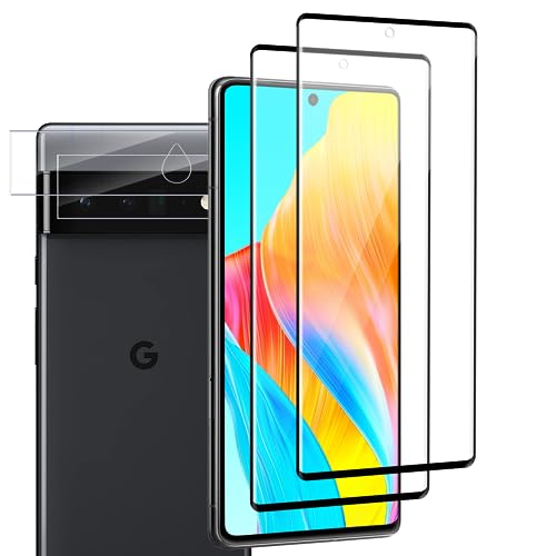 2 Stück für Panzerglas für Google Pixel 6 Pro Schutzfolie & 2 Stück Kameraschutz für Google 6 Pro, 9H Härte Kamera Panzer Schutz Glas für Pixel 6 Pro, Kamera Displayschutz für Pixel 6 Pro Schutzglas von Carantee