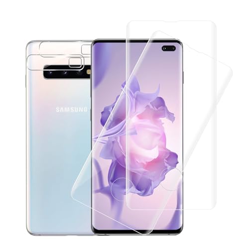 Carantee 2+2 Stück Schutzfolie für Panzerglas für Samsung Galaxy S10 Plus, 3D Gehärtetes Galaxy S10 Plus Folie mit Kameraschutz, Bläschenfrei Kratzfest HD Displayschutzfolie für S10 Plus Schutzglas von Carantee