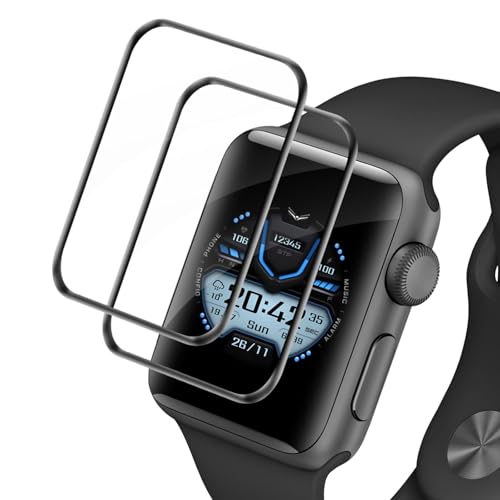 Carantee 2 Stück Schutzfolie für Panzerglas für Apple Watch Series 4/5/6/SE 44mm Folie, Ultradünn Series 4/5/6/SE 44mm Displayschutzfolie, Bläschenfrei Anti-Staub Schutzglas für Apple Watch 44mm von Carantee