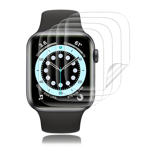 Carantee 4 Stück für Panzerglas für Apple Watch 7/8/9 41mm Schutzfolie, TPU Kratzfest Panzer Schutz Glas Folie für 9 41mm Schutzglas Displayschutz, HD Klar Displayschutzfolie für 8 41mm Panzerfolie von Carantee