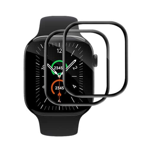 Carantee Hartglas für Apple Watch Series 10 (46 mm), 2 Stück, ölabweisend, bruchsicher, blasenfrei, hohe Empfindlichkeit, transparent, HD Apple Watch 10, 46 mm, Displayschutz von Carantee