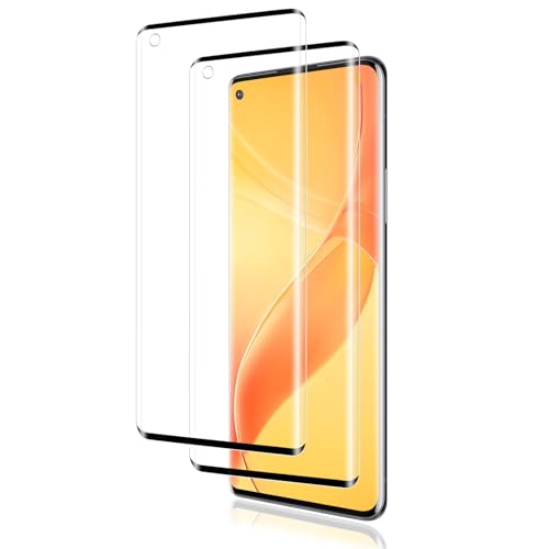 Carantee Schutzfolie für Panzerglas für Oneplus 9 Pro Schutzglas, 9H Härte Displayschutz Folie, Fingerabdruck-ID Blasenfrei Displayschutzfolie, 2 Stück Displayfolie, Ultra HD 3D Full Cover Glasfolie von Carantee