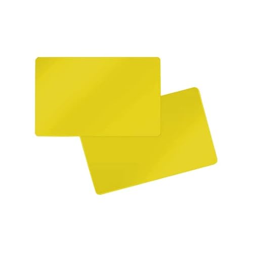 100 PVC Karten, farbig, 0,76mm (Gelb) von CardPlus