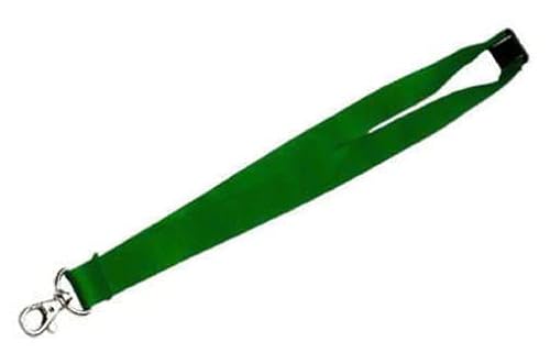 Schlüsselband 20 mm, mit Karabinerhaken, Grün von Cardkeep