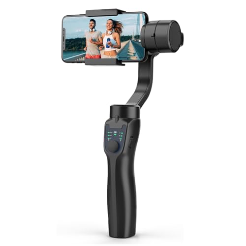 Carerina F8 Handheld 3-Achsen-Gimbal-Stabilisator, Telefonhalter, Anti-Shake-Videoaufzeichnungsstabilisator für Mobiltelefon, Smartphone, Langlebig, Einfach zu Bedienen von Carerina