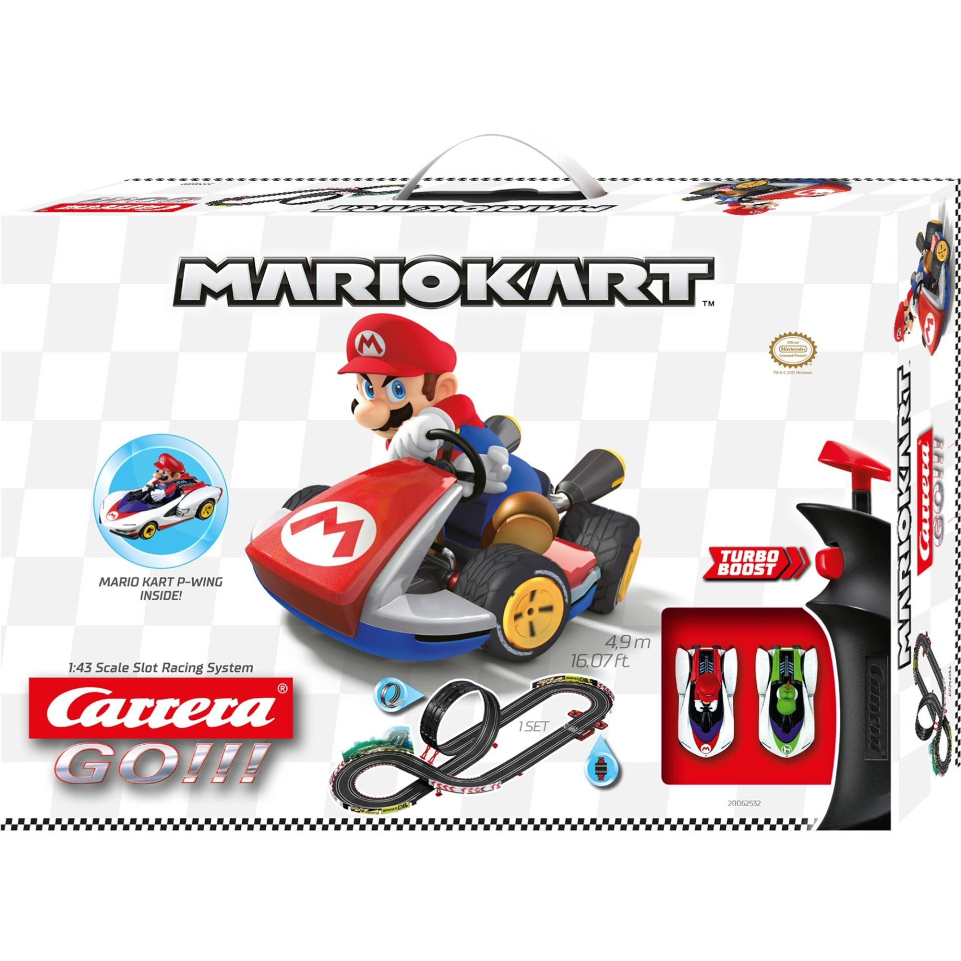 GO!!! Nintendo Mario Kart - P-Wing, Rennbahn von Carrera