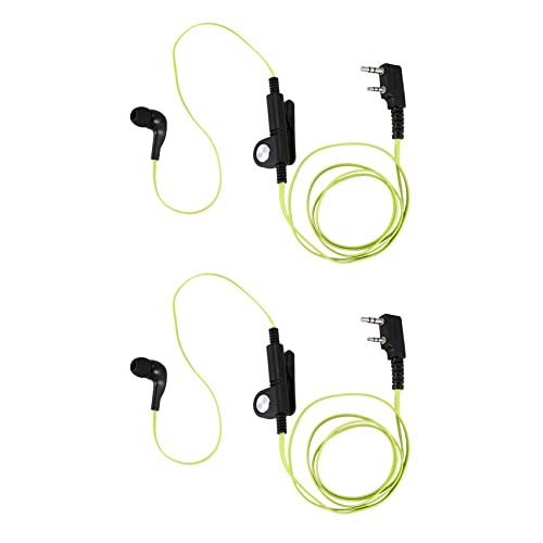 Carruuba 2X 2 Pin Nudel Stil Ohrhörer Kopfhörer K Stecker Ohrhörer Headset für Uv5R -888S Uv5R Radio Grüner Draht von Carruuba