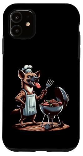 Hülle für iPhone 11 Lustiges Hyena BBQ Chef Cartoon Grillen Design von Cartoon Hyena BBQ Designs