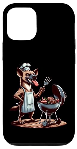 Hülle für iPhone 15 Pro Lustiges Hyena BBQ Chef Cartoon Grillen Design von Cartoon Hyena BBQ Designs