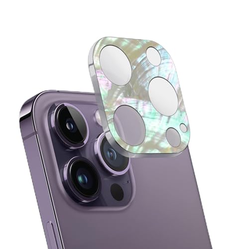 Carveit Kameraschutz kompatibel mit iPhone 14 Pro/14 Pro Max Kamera Schutzfolie, Muschel Objektiv Schutz Folie, 9H Glas Schutzglas Camera Protector HD Clear (Natürliches Weiß) [1 Stücke]. von Carveit