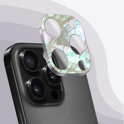 Carveit Kameraschutz kompatibel mit iPhone 16 Pro/16 Pro Max Kamera Schutzfolie, Muschel Objektiv Schutz Folie, 9H Glas Schutzglas Camera Protector (Natürliches Weiß) [1 Stücke] von Carveit