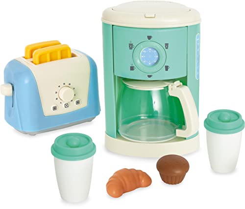 Casdon I-66050 Set für Frühstück zum Mitnehmen | Spielzeug-Kaffeemaschine Kinder ab 3 Jahre | Inklusive Pop-Up-Toast, Black, Medium von Casdon