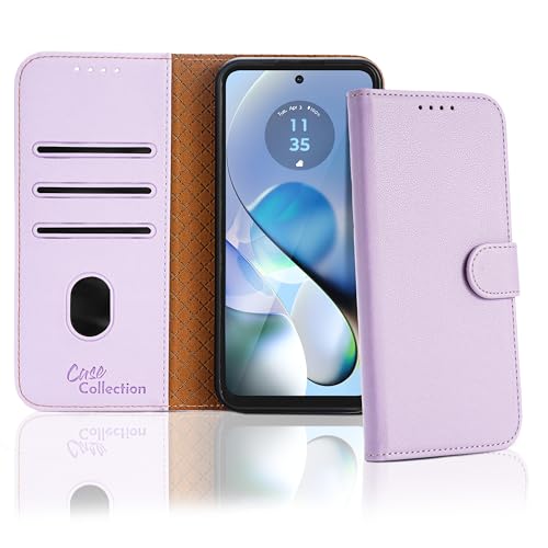 Case Collection für Motorola Moto G34 5G Hülle - Leder Handyhülle mit Kartenfächern [RFID-Blockierung] Stoßfest [Ständer] Handy Schutzhülle für Motorola G34 Hülle von Case Collection