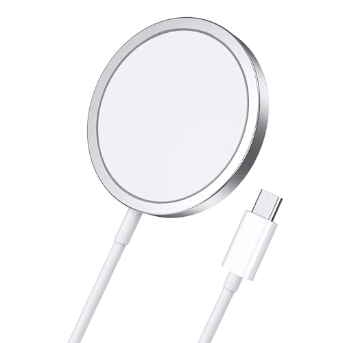 Apple MagSafe Ladegerät, Neueste Version, MFI-zertifiziert, Magnetisches kabelloses Ladegerät für iPhone, 15W, Magnetisches Schnellladekabel auf USB-C (1m) kompatibel mit iPhone 15/15 Pro Max/15 von Case Logic