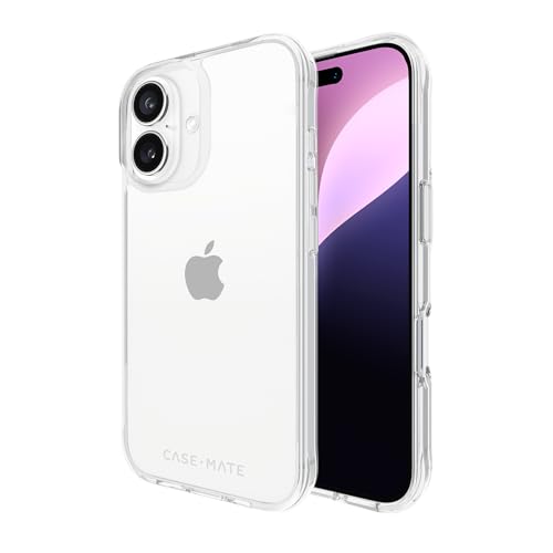 Case-Mate Tough Clear Schutzhülle kompatibel mit Apple iPhone 16 Hülle Durchsichtig (Erhöhte Kanten für Display- und Kameraschutz, 3,6 m Fallschutz, Anti-Vergilbung) - Transparent von Case-Mate