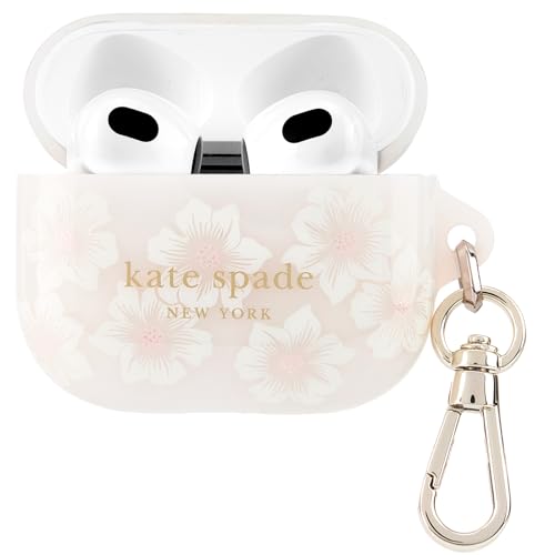 Kate Spade New York AirPods Schutzhülle mit Schlüsselanhänger Ring - Hollyhock Cream Kompatibel mit AirPods 3rd Generation von Case-Mate