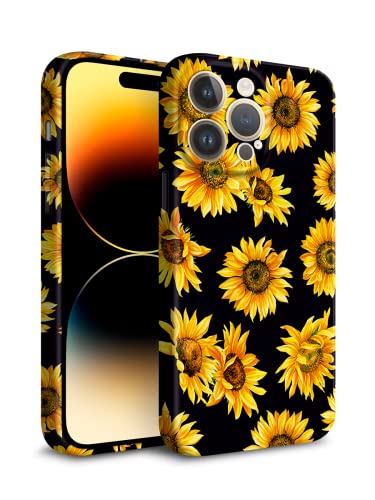 iPhone 14 Pro Max Case | Aquaprint Case with Sunflowers Print | Shockproof Case | Soft Touch Protective Cover Designed for iPhone 14 Pro Max von Case Place