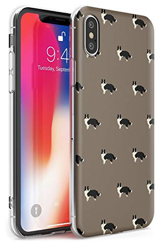 Case Warehouse Border-Collie-Hund Muster Slim Hülle kompatibel mit iPhone XS Max TPU Schutz Light Phone Tasche mit Haustier Hündchen Rasse Tier Design von Case Warehouse