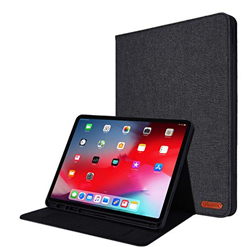 Case2go - Hülle kompatibel mit Apple iPad Pro 12.9 (2020) - Mit Standfunktion - TPU Tablet Case Schutzhülle - Schwarz von Case2go