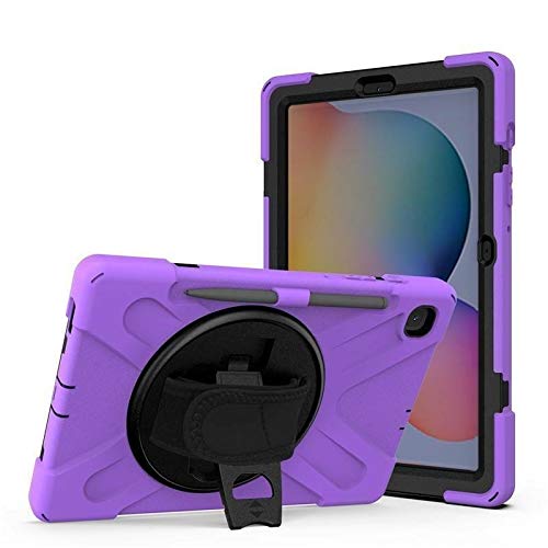 Case2go - Hülle kompatibel mit Samsung Galaxy S6 Lite (2024) / Samsung Galaxy Tab S6 Lite (2022/2020) - Mit Stifthalter - Plastik Tablet Case Schutzhülle - Lila von Case2go