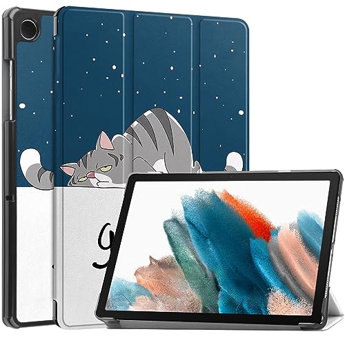 Case2go - Hülle kompatibel mit Samsung Galaxy Tab A9 (2023) 8 Zoll - Auto/Wake-Funktion - Kunstleder TPU Tablet Case Schutzhülle - Good Night von Case2go