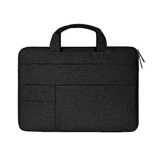 Case2go - Laptophülle geeignet für Laptop - Polyester - Spritzwassergeschützte Tasche mit Tragegriff - Schwarz von Case2go