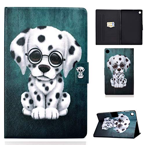 Hülle für Huawei MatePad T10S T10 2020 Tablet Leichtes PU-Leder Niedlich Schönes Muster Anti-Rutsch-Ständer Flip Wallet Cover mit Kartenhalter Huawei MatePad T 10S / T 10 (Dalmatiner) von CaseFun