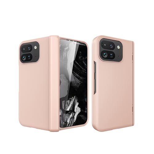 CaseGame Schutzhülle kompatibel mit Google Pixel 9 Pro, faltbar, mit Displayschutzfolie und Scharnierschutz, hartes Polycarbonat, glatt, ultradünn, stoßfest, für Männer und Frauen, Gold von CaseGame