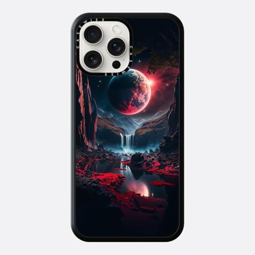 CaseWise für iPhone 14 Plus / 15 Plus Hülle mit Aufgehender Blutmond gestaltet von Pixaverse, Kratzfeste, Ultradünne Schutzhülle, Stilvolles Fantasy & Mythology-Design, Schwarz von CaseWise