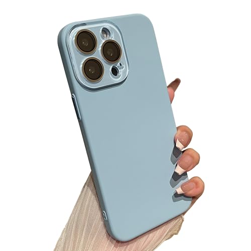 Caseative Schutzhülle für iPhone 13 Pro, einfarbig, vollständiger Kameralinsenschutz, kompatibel mit iPhone-Hülle (Blau, iPhone 13 Pro) von Caseative