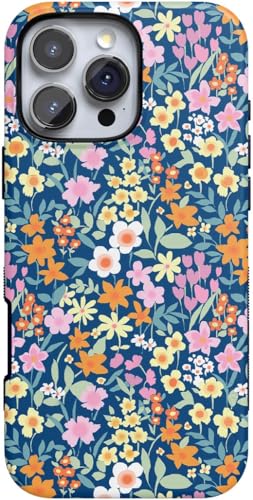 Casely iPhone 16 Pro Max Hülle | Full Bloom | Navy Floral | kühnes Schutzhüllen-Design | Kompatibel mit MagSafe von Casely