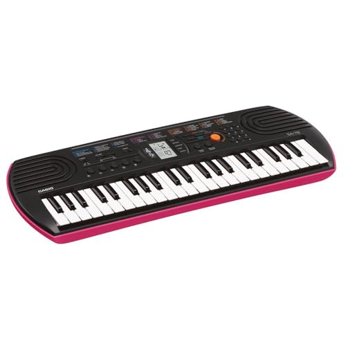 Casio SA-78 Mini-Keyboard 44 Tasten, schwarz pink von Casio