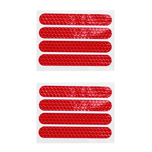 Casstad Vordere Hinterradabdeckung Schutzschale Reflektierender Aufkleber für Max G30 RollerzubehöR 8 STÜCK, Rot von Casstad
